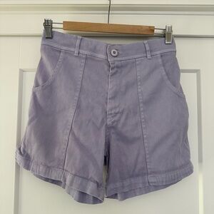Jungmaven Purple Bermuda Shorts Tailored Cuffed Hem